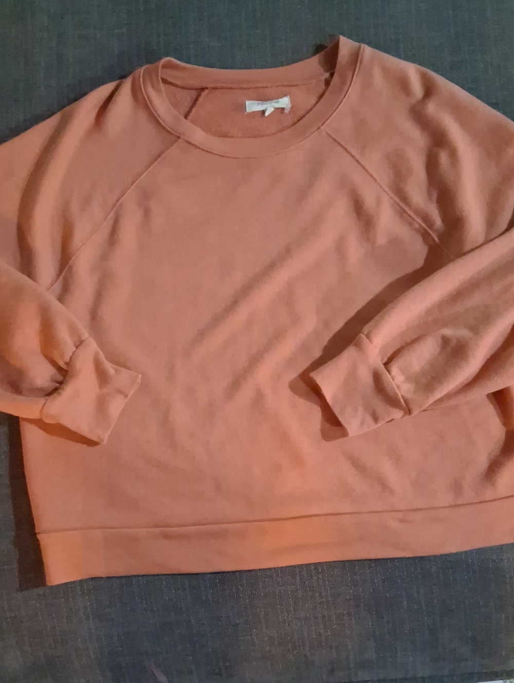Madewell Balloon Sleeve Women's Crewneck Sweatshirt - Terracota Size Small
